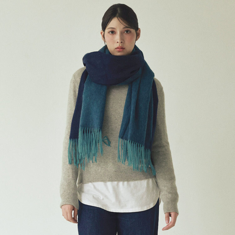 Filomo ストール 大判 レディース カシミヤ アルパカ バイカラー 抗菌 【名入れ刺繍可能】 無地 やわらか 厚い 暖かい 大きいサイズ 秋 冬 マフラー 内モンゴル産 ラッピング ギフト プレゼント 7F (02000256r)