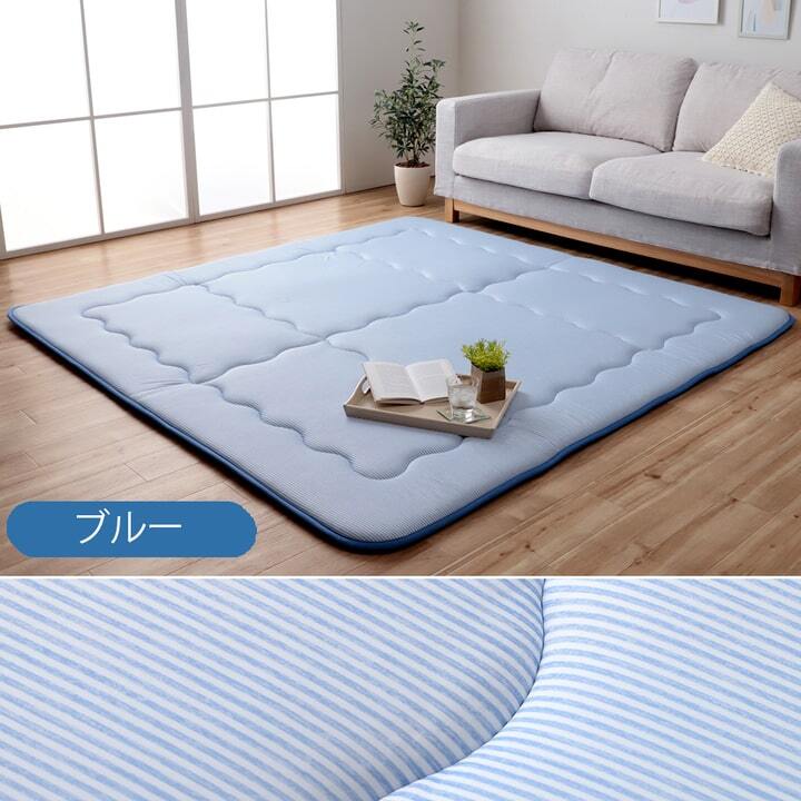 夏ラグ 夏用カーペット 冷感 接触冷感 ひんやり カーペット ラグ 厚手 ボリューム 正方形 約 2畳 190×190cm