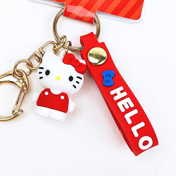 サンリオ ハローキティ マスコット付きキーホルダー レッド Sanrio
