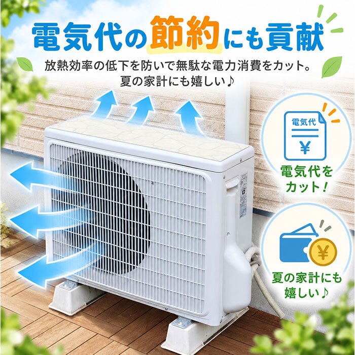 室外機 遮熱シート マグネット 通販 室外機カバー 直射日光ガード 室外機保護カバー 日本製 国産 簡単貼り付け 電気代節約 カバー 天板日除けカバー 明和グラビア 猛暑対策 エアコン室外機用 省エネ おしゃれ 雑貨 節電対策