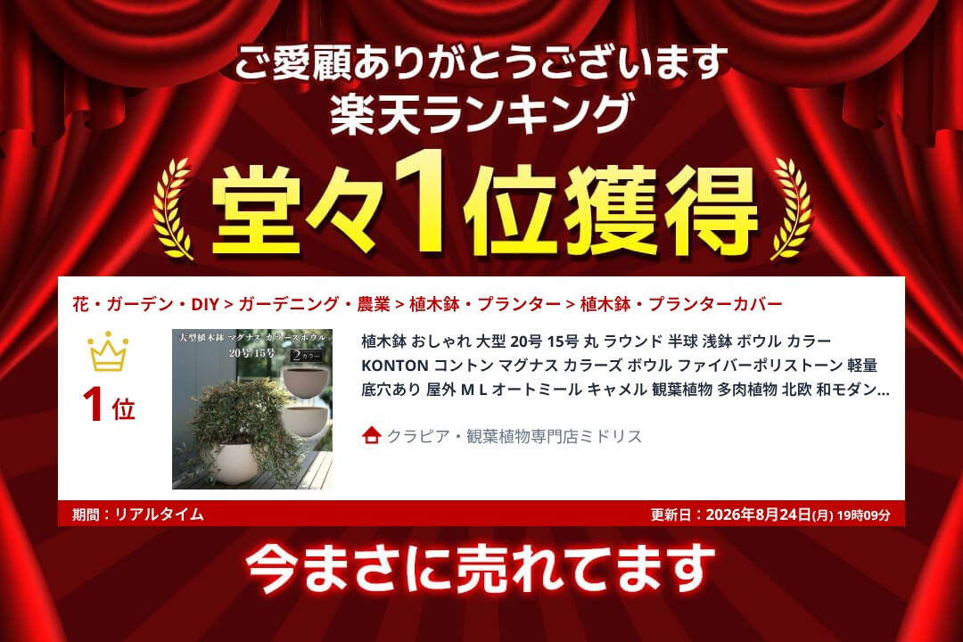 植木鉢 おしゃれ 大型 20号 15号 丸 ラウンド 半球 浅鉢 ボウル カラー KONTON コントン マグナス カラーズ ボウル ファイバーポリストーン 軽量 底穴あり 屋外 M L オートミール キャメル 観葉植物 多肉植物 北欧 和モダン モダン ナチュラル プランター ベランダ 玄関