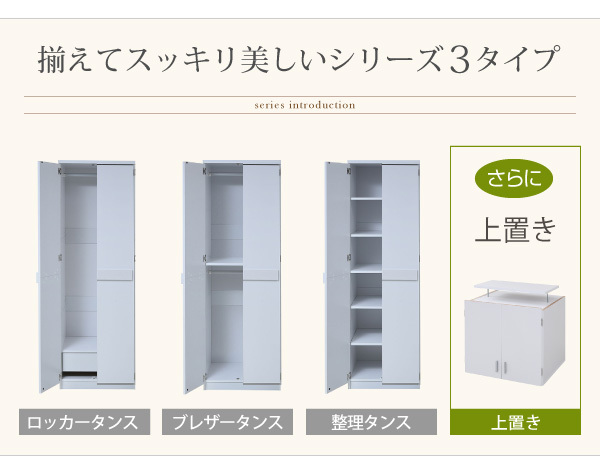ロッカー シリーズ 上置き 棚 単品 幅60 天井 つっぱり 収納 クローゼット 衣類収納 服 洋服 衣類 天袋 上棚 アイデア 収納術 一人暮らし