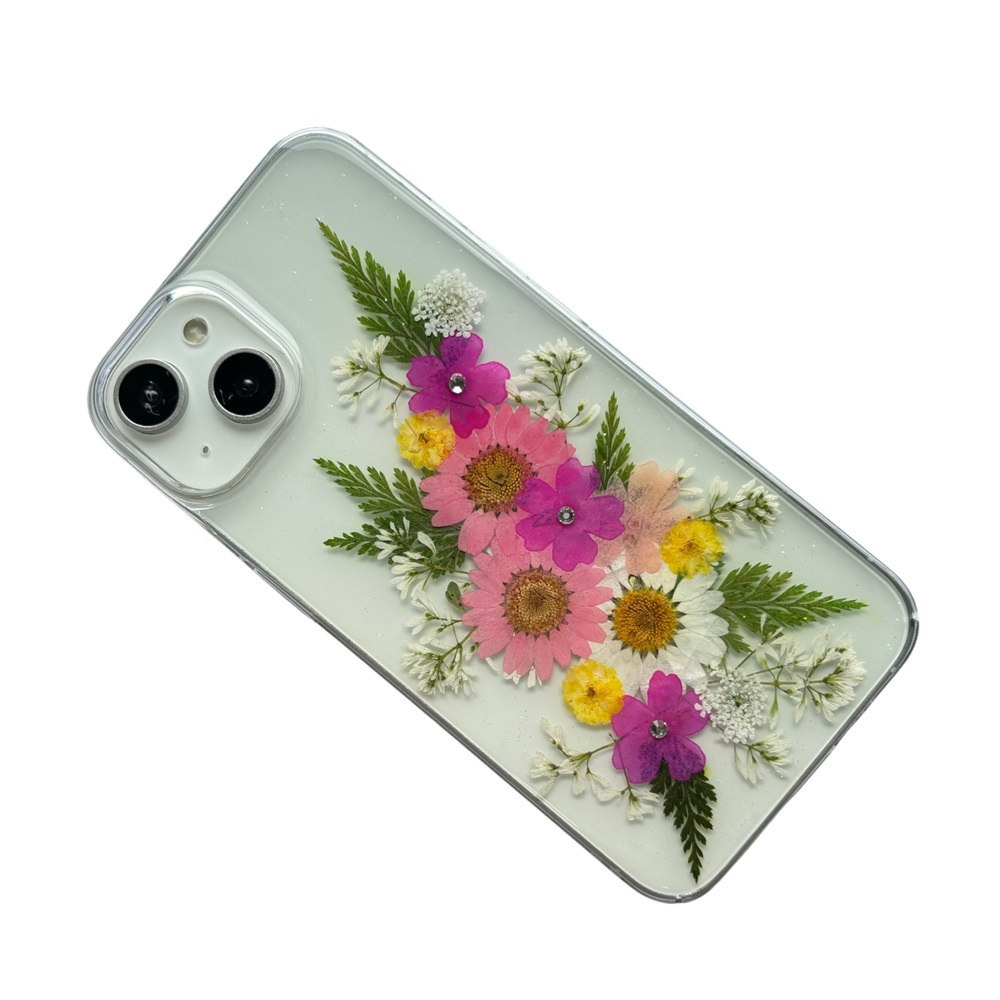 【ほぼ全機種対応スマホケース❁】押し花スマホケース NO.518（ピンク）（着日指定不可） 押し花＆レジン iPhone/Xperia/AQUOS/Galaxy他