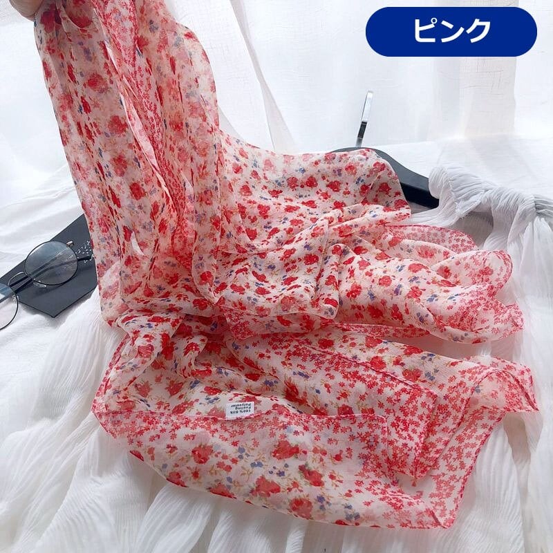 ストール レディース 花柄 薄手 大判 フラワーストール 160×50cm 春 夏 春夏 おしゃれ かわいい 上品 軽量 冷房対策 日よけ 紫外線対策 花柄ストール ショール ガーゼマフラー 羽織り 大人 女性 ギフト プレゼント スカーフ マフラー