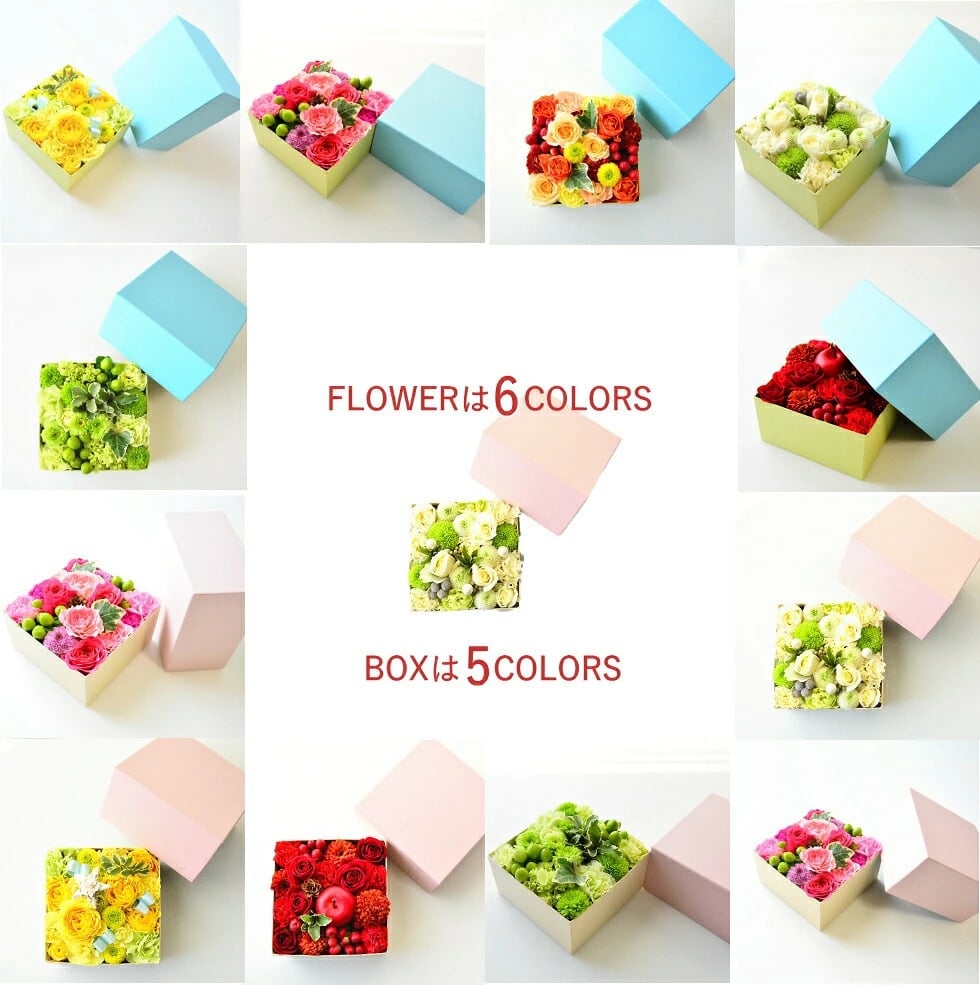 【ＡＲＮＯＸ】ＢＯＸフラワー　送料無料 即日発送 御祝いに生花のBOXフラワー 生花 敬老の日 フラワー ギフト 誕生日 結婚祝い お見舞 送別 新築祝い フラワーケーキ BOXフラワー BOXアレンジ ウエディング 御祝い 卒業 入学 出産 お供え 敬老の日 お中元 お歳暮