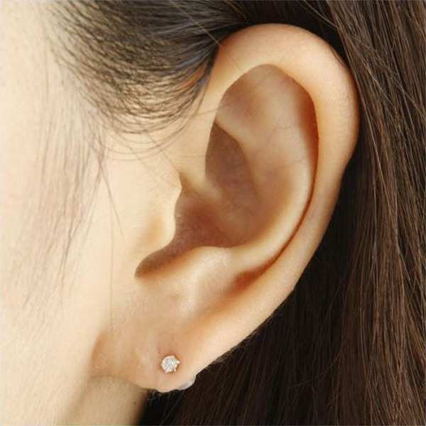 ピアス ダイヤモンド 0.1ct 純プラチナ レディース 一粒 Pt999 ダイヤ ジュエリー アクセサリー 誕生石 ギフト プレゼント お祝い シンプル おしゃれ