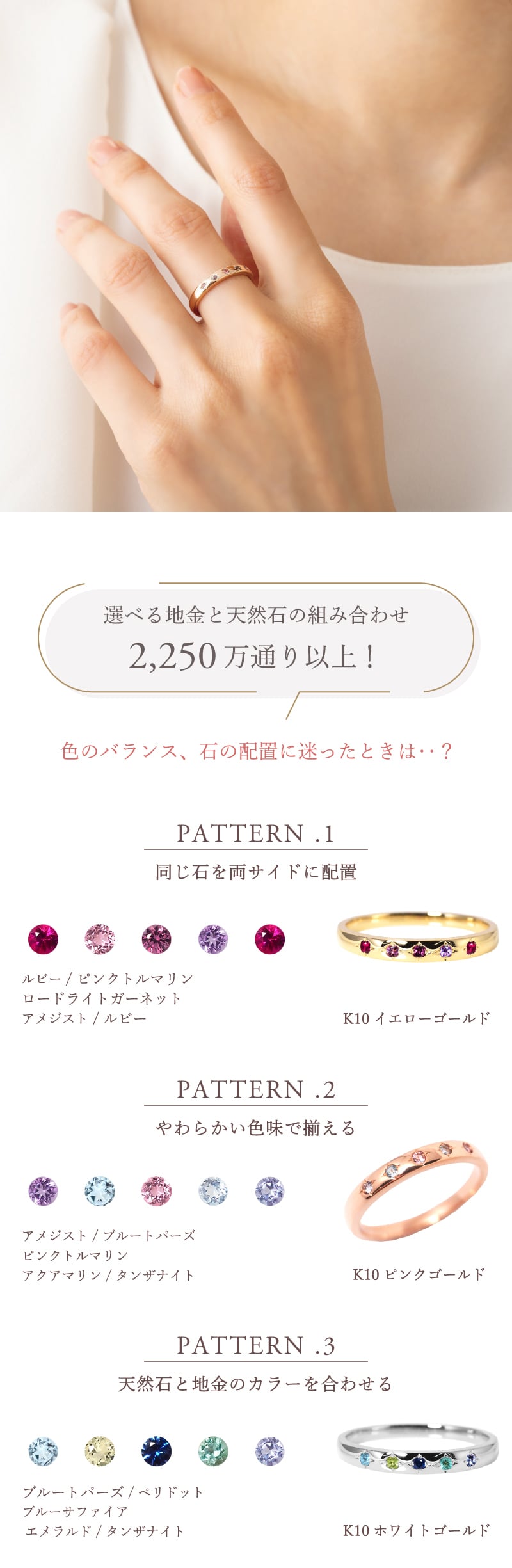 セミ オーダーメイド リング 誕生石 1.5mm 5石 Ties K10 K18 10K 18K 10金 18金 プラチナ 女性 レディース 誕生日 記念日 プレゼント ギフト 誕生日プレゼント ファミリーリング 刻印 名入れ 20代 30代 40代 妻 彼女 天然石 ダイヤモンド ルビー ゴールド ピンクゴールド イエローゴールド 選べる アクセサリー アレルギー対応 金属アレルギー
