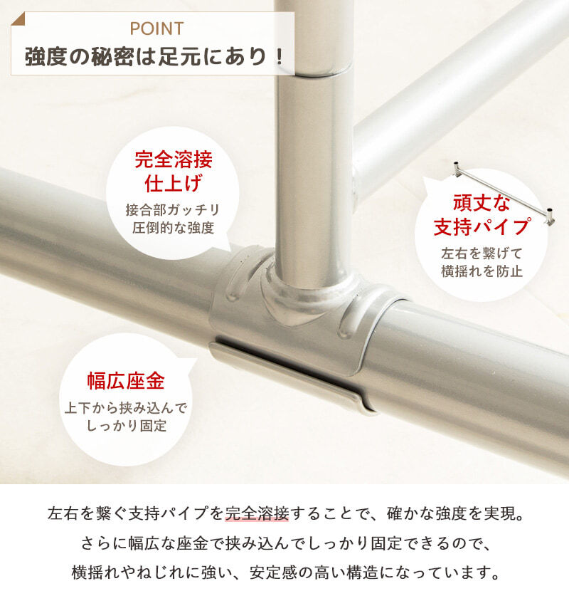 ラック ハンガー キャスター付き 伸縮 スリム おしゃれ 省スペース 幅80 シンプル 頑丈 耐荷重40kg 衣類ハンガー 洋服掛け 衣類収納 コートハンガー 大容量 コンパクト 一人暮らし 組立簡単 シングル ph-ba-sv 新生活