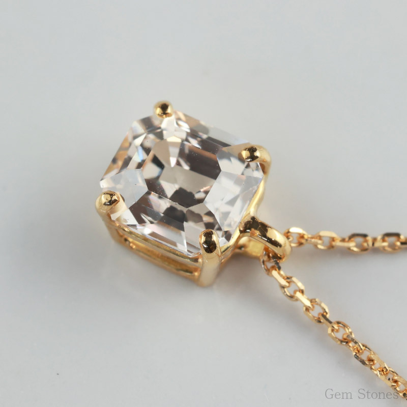 非加熱 ピーチサファイア 1.16ct ネックレス ペンダント K18 ゴールド 18金 サファイアネックレス ピーチ ホワイト サファイア レディース 一粒 シンプル 可愛い プレゼント 誕生石 Drops