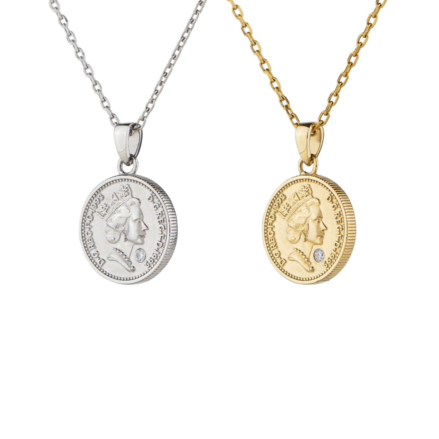 コインネックレス (エリザベス女王／英国王室紋章) Coin Necklace PUPE128 Dress Up ドレスアップ