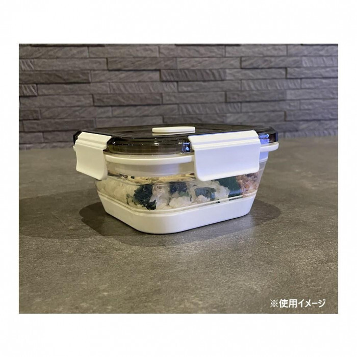 Felio たためるシリコン保存容器 角型 500ml F21691 弁当箱 ランチボックス 折りたたみ コンパクト 保存容器 シリコン製 おしゃれ シンプル キッチン用品 密閉 漏れにくい