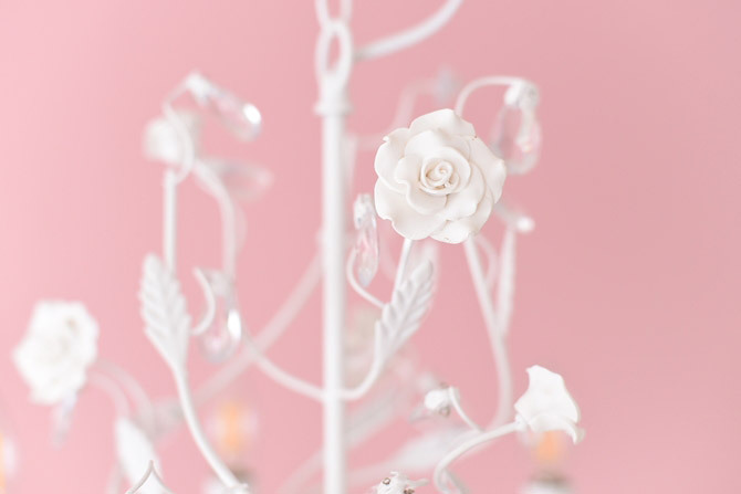 照明 ライト ロココ 調 シャンデリア LED電球付き 6灯 プリンセスホワイトROSE お手軽6灯シャンデリア 引っ掛けシーリング付き 簡単取り付け 天井 おしゃれ 6畳 ダイニング リビング 姫系 ローズ 薔薇 新築祝い 引越し祝い