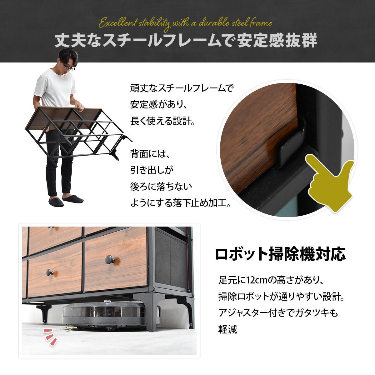 ターンチェスト 2段 5杯 RVLS0285 不織布チェスト 幅102.5cm 奥行30cm 高さ55.5cm 収納 木目柄 リビング収納 北欧 アメカジ ヴィンテージ 小花柄 ボタニカル 木製天板 軽量 大容量 新生活