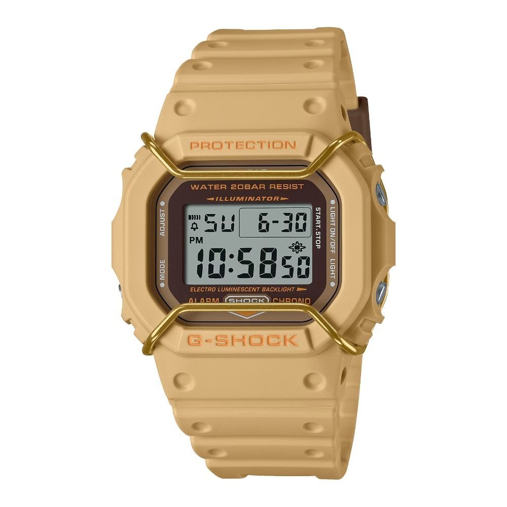 カシオ Gショック 腕時計 メンズ ベージュ ゴールド CASIO G-SHOCK 海外モデル デジタル 20気圧防水 耐衝撃 スクエア 5600シリーズ ストップウォッチ アラーム プレゼント ギフト 成人 卒業 入学