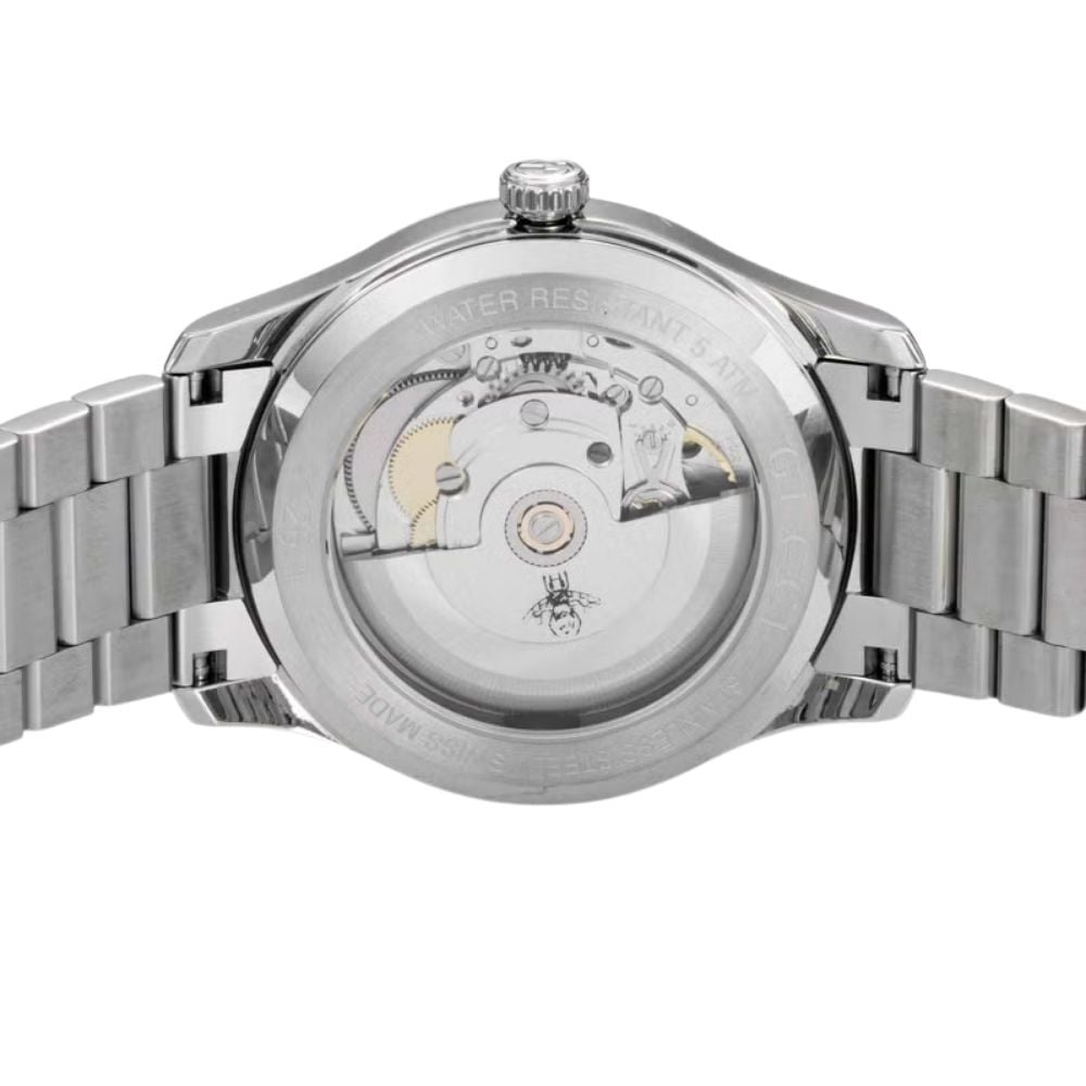 グッチ 腕時計 メンズ レディース Gタイムレス 1本限り 自動巻き 38mm ピンク シルバー 蜂 ビー GUCCI G-Timeless ユニセックス プレゼント ギフト 成人 卒業 入学