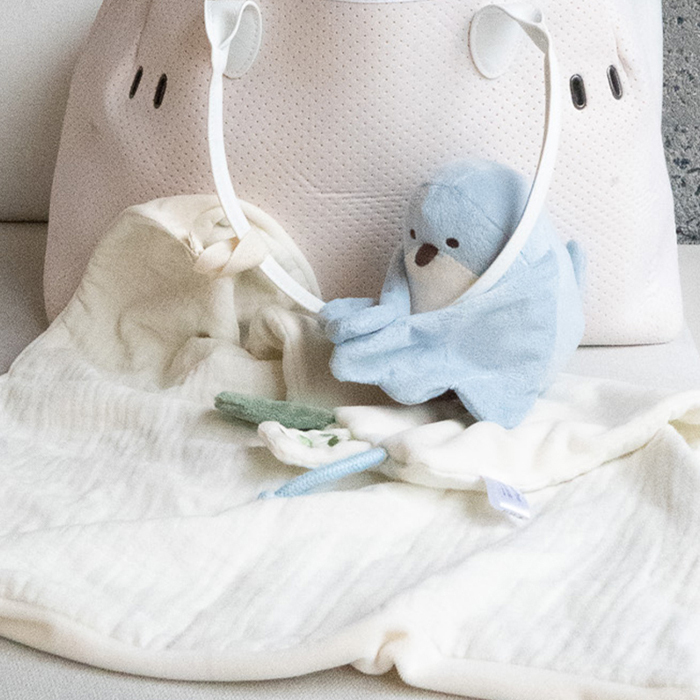 amanoppo あまのっぽ ぬいけっと ～ちいさな幸せ～ | ブランケット タオルケット 毛布 ミニ ぬいぐるみ 人形 動物 アニマル 鳥 布製 ガーゼ コットン