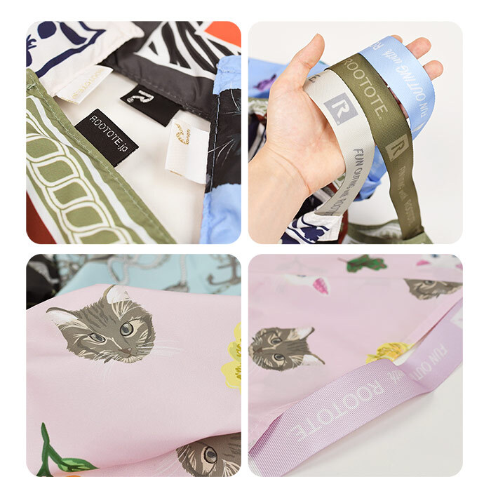 スカーフトート ROOTOTE  折りたたみ トートバッグ おしゃれ 大人っぽい レディース 総柄 ルートート TABLO タブロー 大容量 たくさん入る A4サイズ対応 エコバッグ お買い物バッグ スクエア 正方形 きれいめ 上品 軽い 軽量 プレゼント プチギフト ギフト