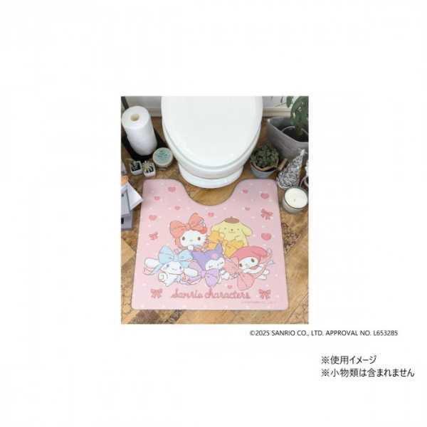 サンリオ トイレマット PVC 55×60cm キャラクター グッズ 拭ける 撥水 抗菌 防臭 トイレタリー 洗濯不要 おしゃれ かわいい ハローキティ マイメロディ クロミ シナモロール ポムポムプリン ギフト サンリオ正規ライセンス品