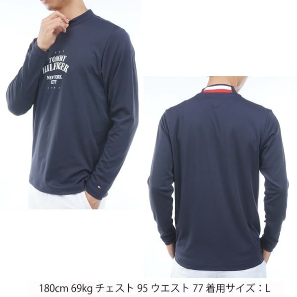 トミーヒルフィガー ゴルフ メンズ ワッフル 長袖モックシャツ TOMMY HILFIGER THMA655 2026年秋冬モデル お誕生日祝い お祝い 記念品 お父さん 父の日 彼氏 男性 30代 40代 50代 60代  還暦祝い 敬老の日 人気プレゼント プレゼント
