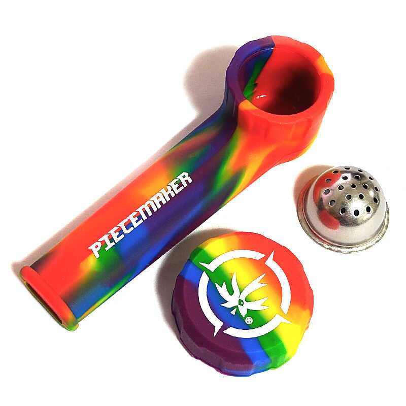 パイプ シリコン製 PieceMaker Karma レインボー 喫煙具 スクリーン不要 小さい 持ち運び ミニ おしゃれ ピースメーカー カルマ 丈夫 虹色 たばこ メンズ かっこいい 煙草 ギフト プレゼント