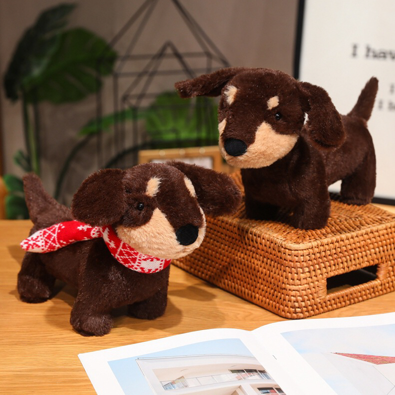 40CM ダックスフント いぬ 犬 ぬいぐるみ リアル 動物 アニマル ふわふわ かわいい 置物 インテリア 子供 おもちゃ ごっこ遊び 誕生日 プレゼント ギフト 癒し
