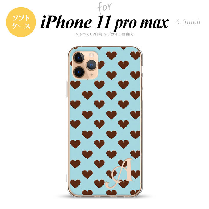 iPhone11ProMax iPhone11pro max スマホケース ソフトケース ハート B 青 +アルファベット メンズ レディース nk-i11pm-tp172i