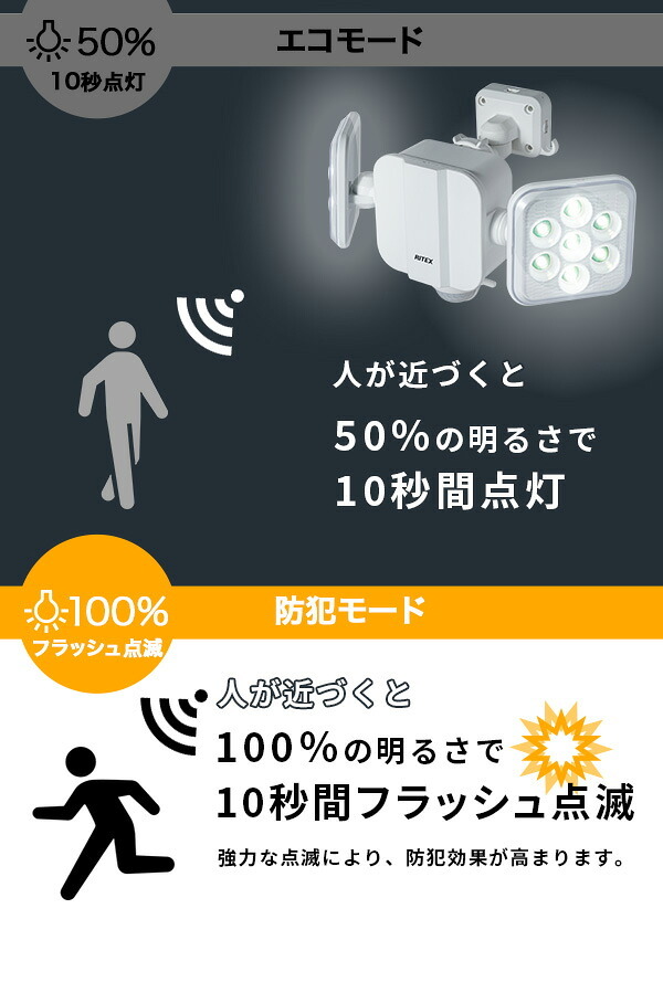 照明 ライト 5W×2灯 フリーアーム式LED乾電池センサー 乾電池式 LEDセンサー ５W×２灯 屋外 室内 人感センサー 防雨 角度調整 後付け 玄関 防犯 新築祝い 引越し祝い
