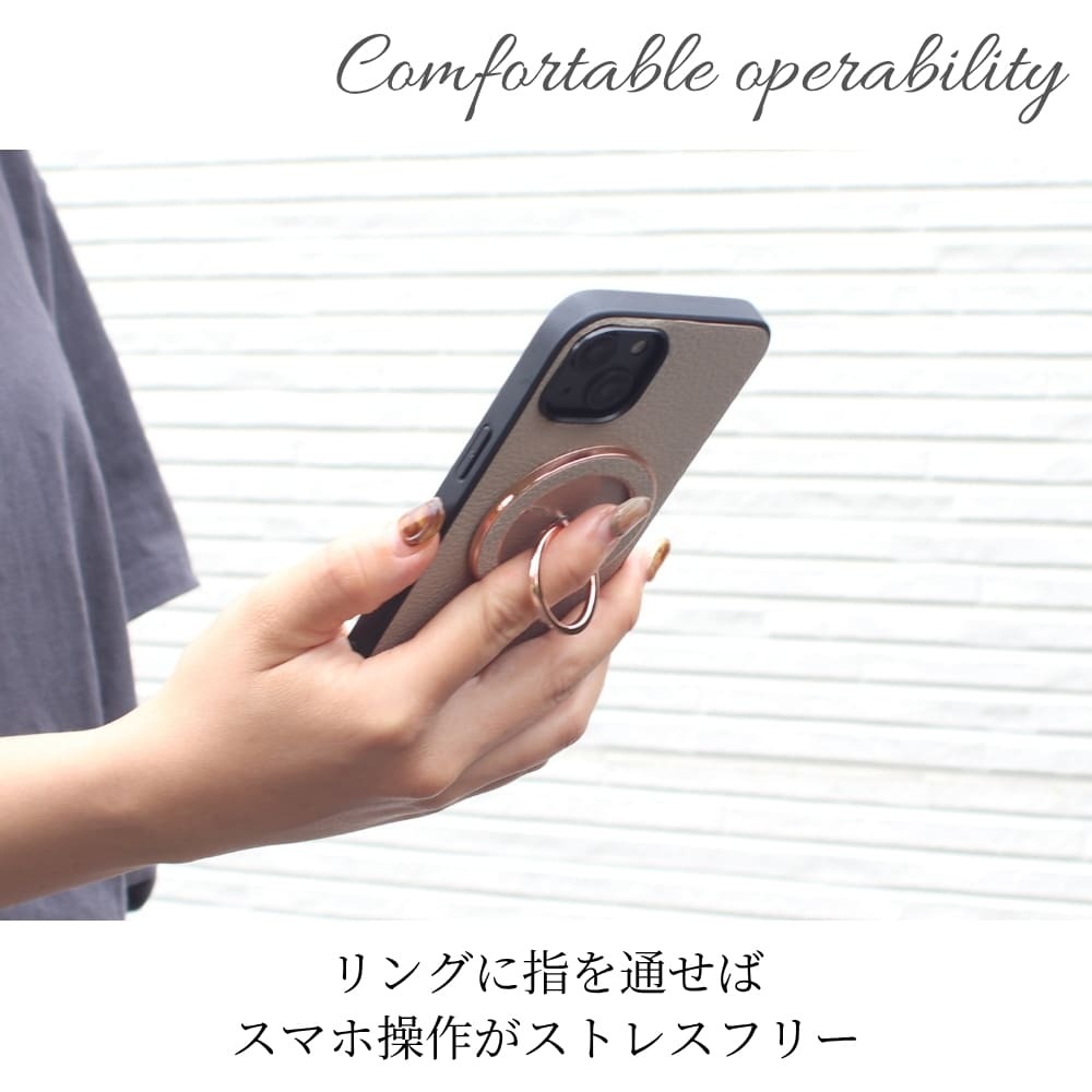 iphone13 ケース リング付き 本革 iphone13Pro iphone13ProMAX iphone13mini MagSafe対応 レザー スマホリング スタンド アイフォン 13 pro max mini マグセーフ対応 マグネット 13プロ マックス ミニ スマホケース 大人可愛い レディース 薄型 軽量 高級 ゴールド 送料無料