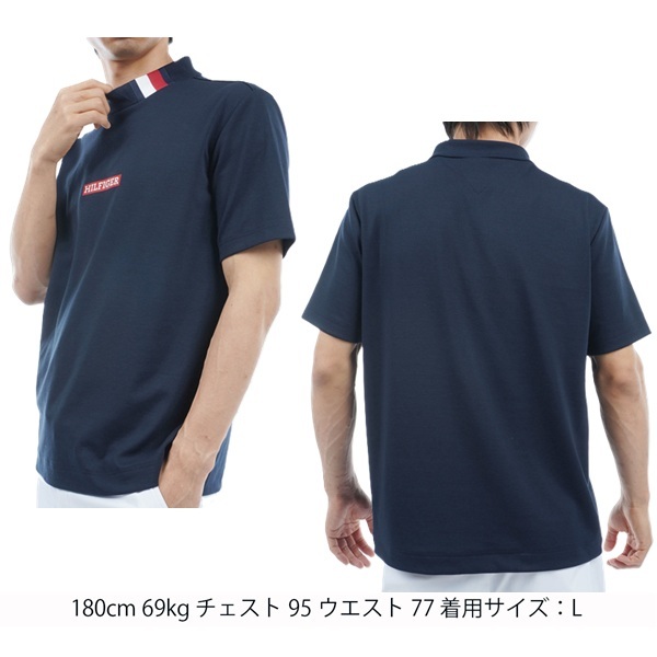トミーヒルフィガー ゴルフ メンズ ボックスロゴ 半袖モックネックシャツ TOMMY HILFIGER GOLF THMA412 春夏モデル お誕生日祝い お祝い 記念品 お父さん 父の日 彼氏 男性 30代 40代 50代 60代  還暦祝い 敬老の日 人気プレゼント プレゼント