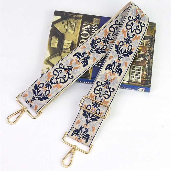 ショルダーストラップ バッグ 刺繍 通販 幅広 太め ショルダーベルト バッグ用 バック用 ショルダーストラップのみ バッグストラップ 後付け 肩掛け 斜めがけ おしゃれ オシャレ 上品 きれいめ 付け替えベルト 調整可能 かわいい 可愛い 肩ひも 紐