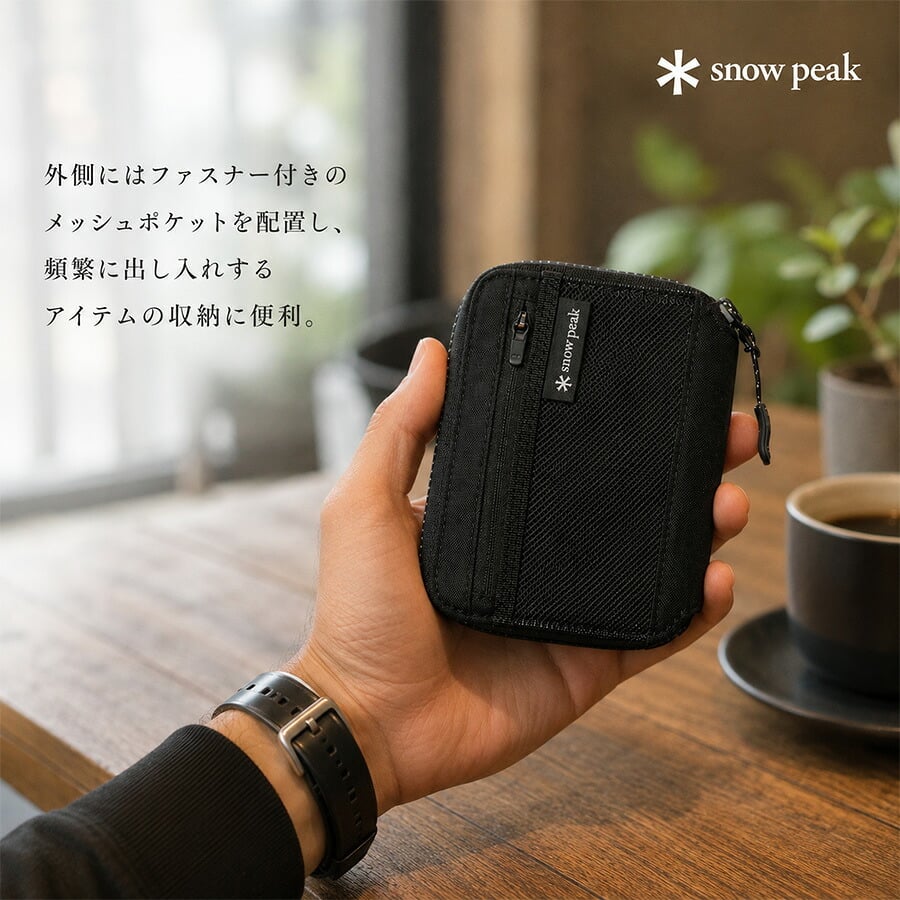snowpeak Everyday Use Multi Wallet 折り財布 財布 さいふ サイフ ウォレット コンパクト 軽量 レディース メンズ ギフト プレゼント ブラック bb26su009