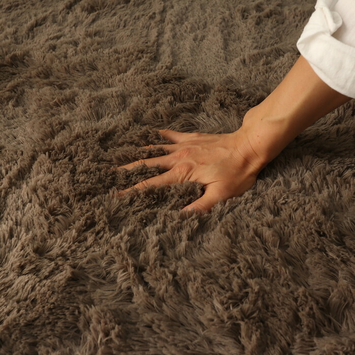 ラグ シャギーラグ 極厚35mm 厚手 防音 130×190cm 190×190cm 190×240cm 円形 直径190cm 1.5畳 2畳 3畳 滑り止め 手洗い 床暖房 ホットカーペット対応 オールシーズン 北欧 おしゃれ シフォンプラス ふわふわ