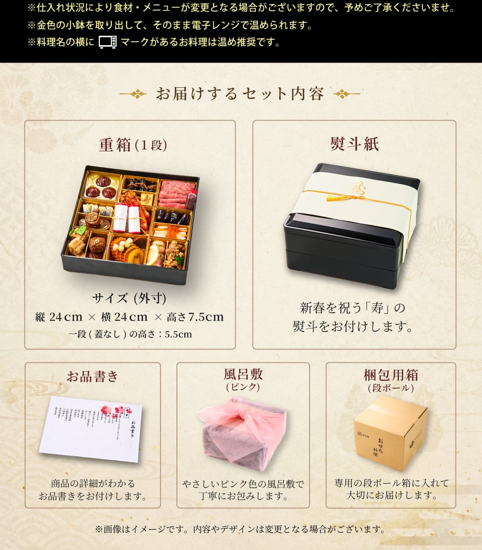 おせち 2027 肉おせち 【贅】 2～3人前 1段 冷蔵 【送料無料(一部地域除く】