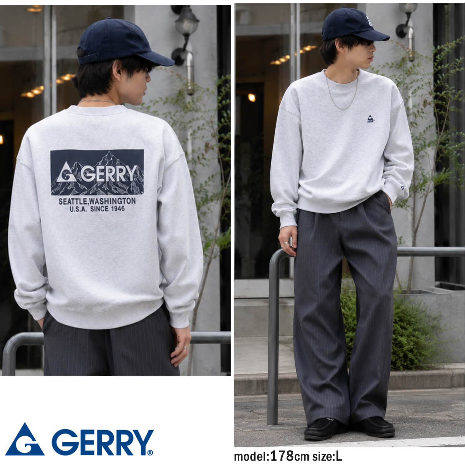 【予約】GERRY ジェリー スウェット トレーナー メンズ レディース gea-m0032 裏起毛 バックプリント 長袖 刺繍 クルーネック 防寒 ビッグシルエット オーバーサイズ アメカジ アウトドア ストリート カジュアル M L LL 2026FW Karlas 別注