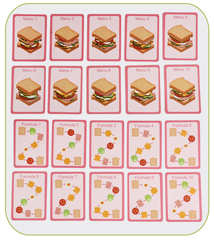 木製 おもちゃ おままごと ハンバーガーセット サンドイッチ 食材 カード付き キッチン 組み合わせ遊び ごっこ遊び 指先遊び 子供 知育おもちゃ 男の子 女の子 6歳 誕生日 プレゼント ギフト 入園祝い