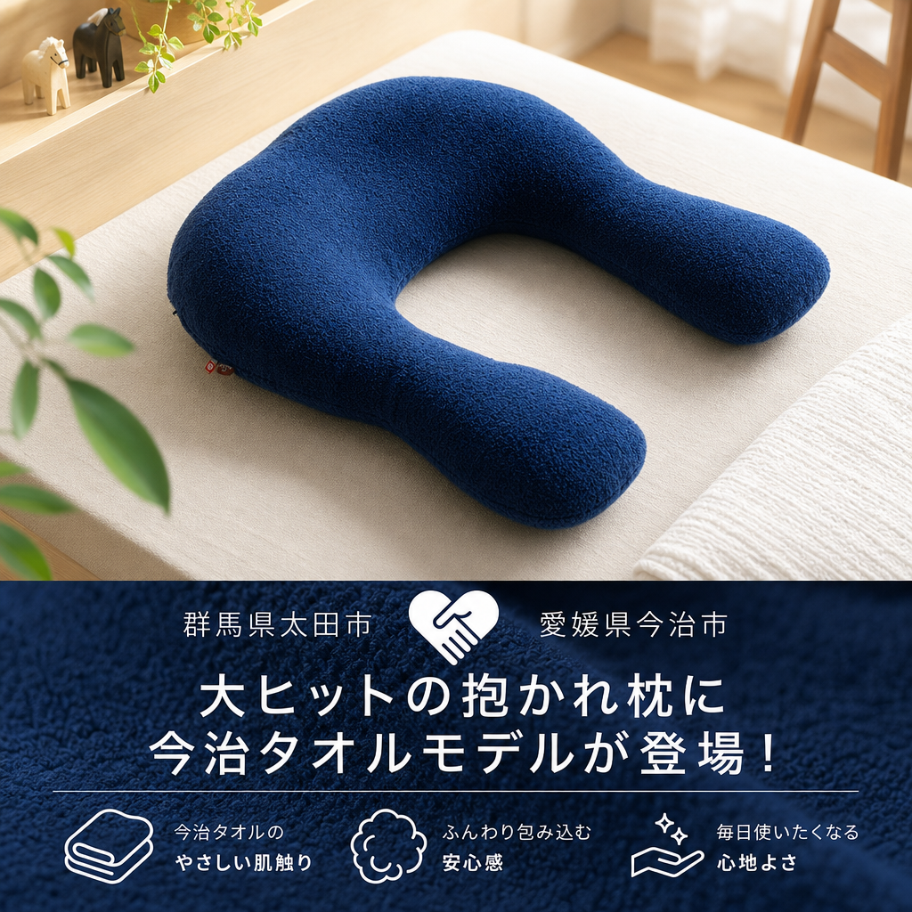 【送料無料】【ギフトラッピング無料】【販売累計15万個突破】「今治タオルの抱かれ枕」肩全体で受け止め包み込まれる安心感☆【日本製】