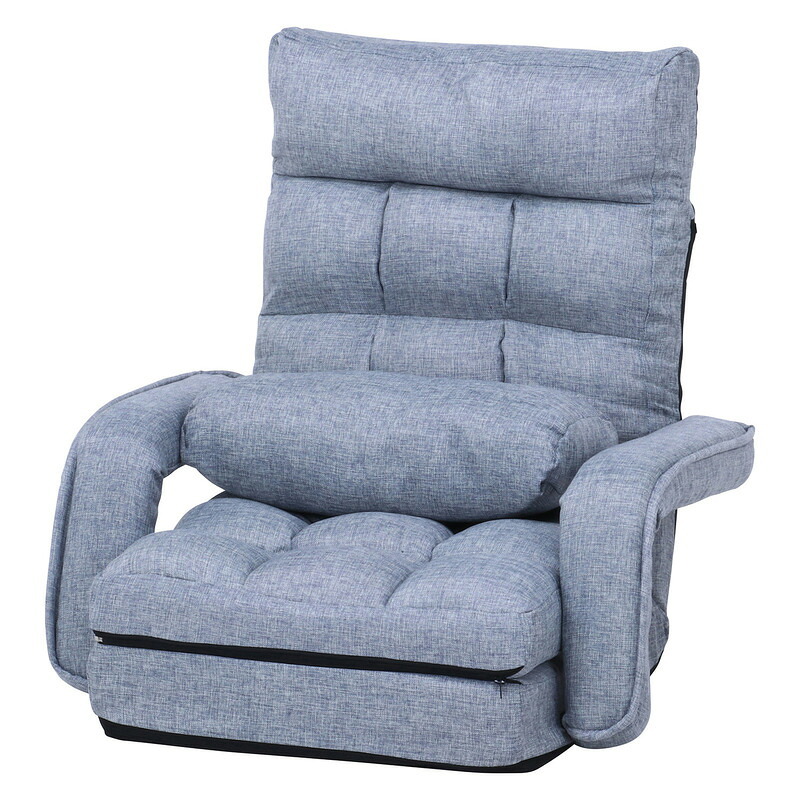 4WAY座椅子 0212 グレー・ダークブラウン・ネイビー 3色展開 フロアチェア リクライニング コンパクト 一人掛け おしゃれ シンプル 新生活 家具 インテリア 不二貿易