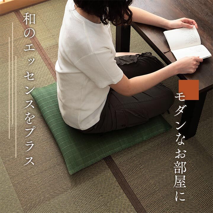 座布団 い草座布団 日本製 抗菌防臭 消臭 湿度調整 蒸れにくい 涼しい モダン 無地 2枚組 55×55cm 和風モダンのシンプルない草座布団 国産 ウレタン 座ぶとん ざぶとん フロアクッション 和室クッション 寝具 寝室用品 インテリア 汚れにくい 新生活