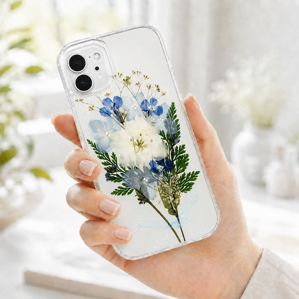 【ほぼ全機種対応スマホケース❁】押し花スマホケース NO.636（着日指定不可） 押し花＆レジン iPhone/Xperia/AQUOS/Galaxy他