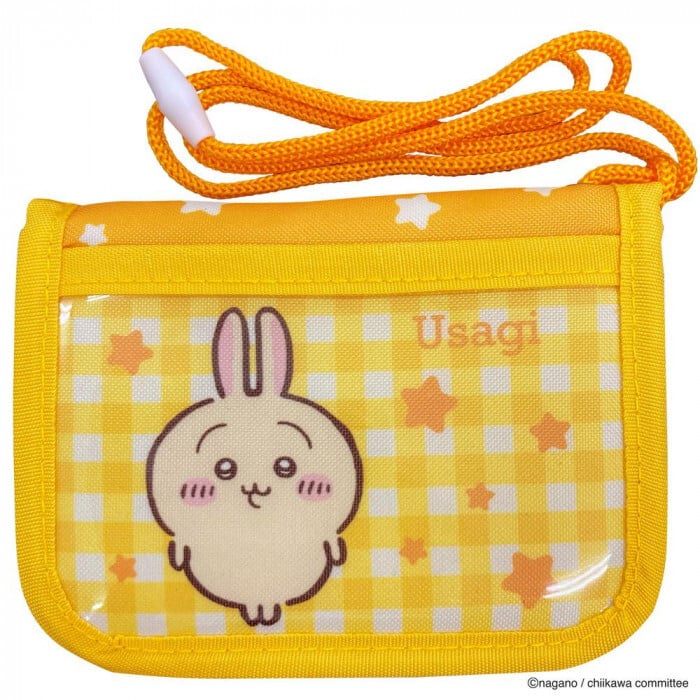 【1月20日入荷分予約受付中】 ちいかわ キッズウォレット 財布 子供用 うさぎ イエロー 黄色 二つ折り 小銭入れ カードポケット付き キッズ キャラクター グッズ 雑貨 女の子 男の子 プレゼント ギフト 入学祝い