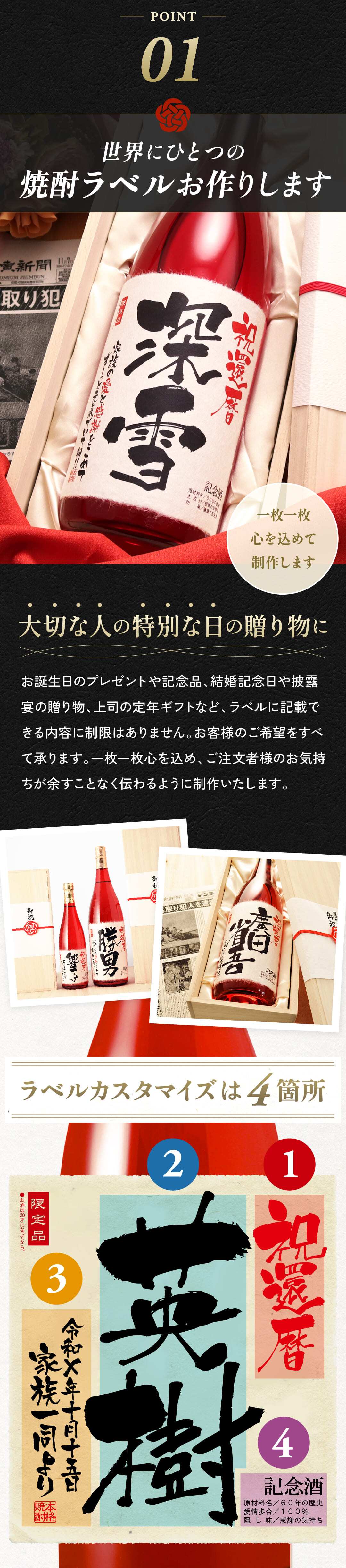 還暦 プレゼント 男性　60歳誕生日の新聞付き 名入れ 名前入り 敬老の日 ギフト 贈り物 父親 母親 上司 赤いもの 即日発送 【華乃撫子】1800ml ちゃんちゃんこ付き 酒粕焼酎