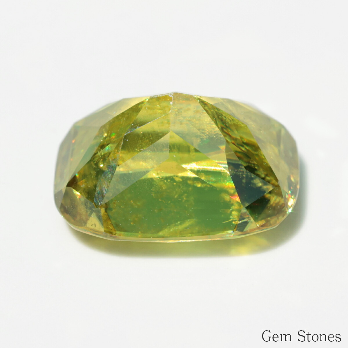 スフェーン 5.164ct 高品質 ルース 宝石 裸石 大粒 イエロー グリーン ジュエリー オリジナル 制作 コレクション 記念 お守り 誕生日 プレゼント