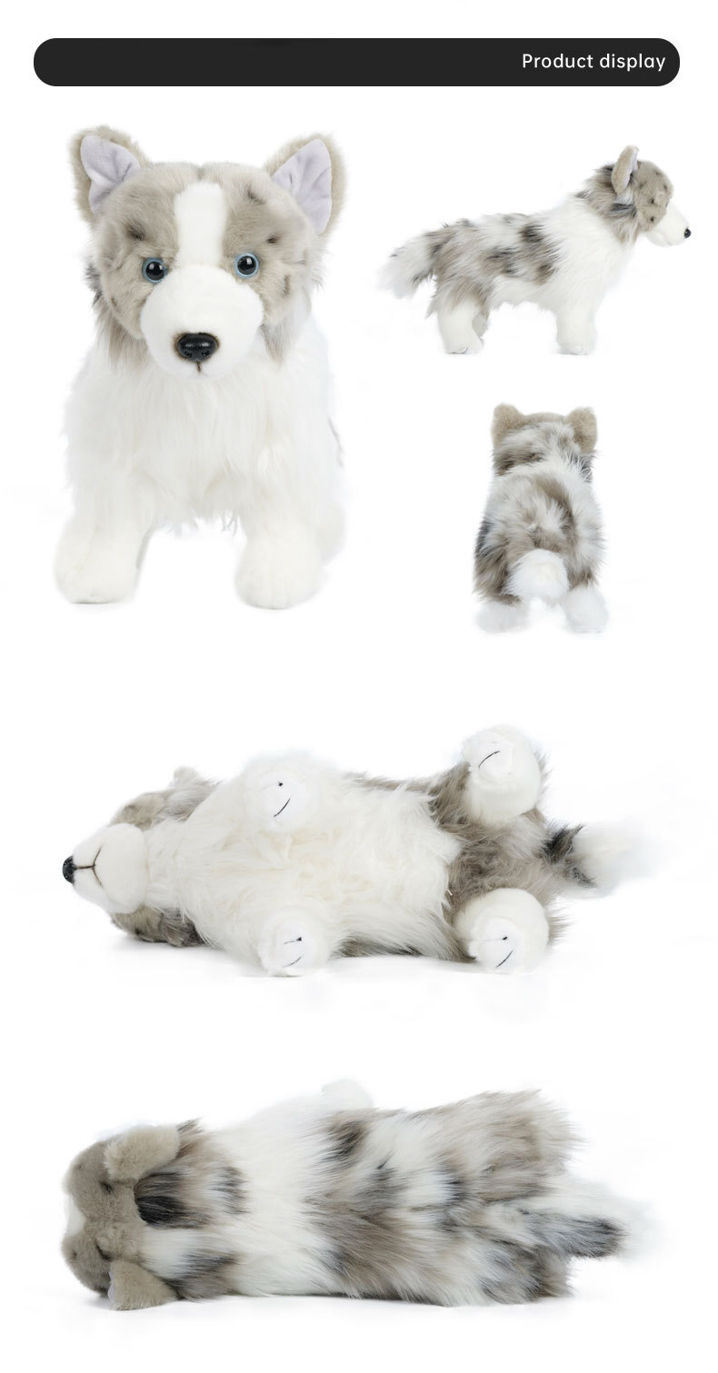 オゥシー いぬ 犬 ぬいぐるみ リアル 動物 アニマル ふわふわ かわいい 置物 インテリア 子供 おもちゃ ごっこ遊び 誕生日 プレゼント ギフト 癒し