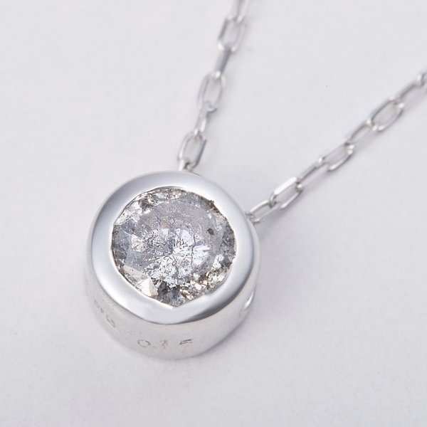 ネックレス レディース ダイヤモンド 0.15ct K18WG 18金 ホワイトゴールド フクリン留め 一粒ダイヤ ペンダント シンプル 華奢 普段使い プレゼント ギフト 記念日 誕生日