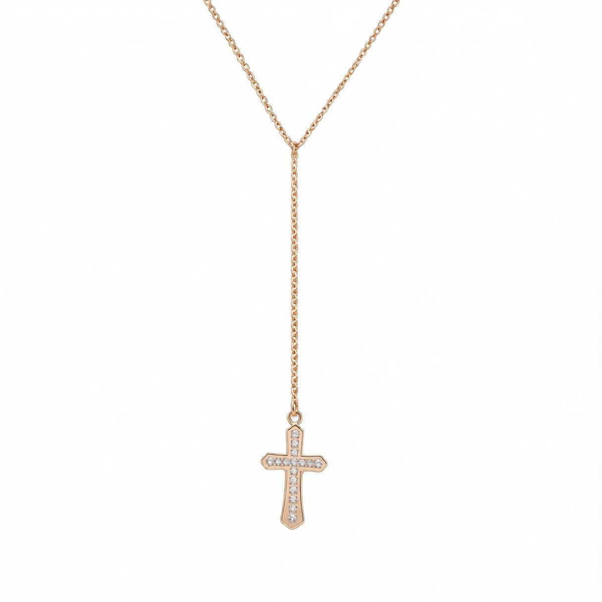 【送料無料】ペアネックレス ステンレス アクセサリー ロザリオ ペンダント クロス 十字架 ジルコニア Rosary ブラック ローズゴールド メンズ レディース