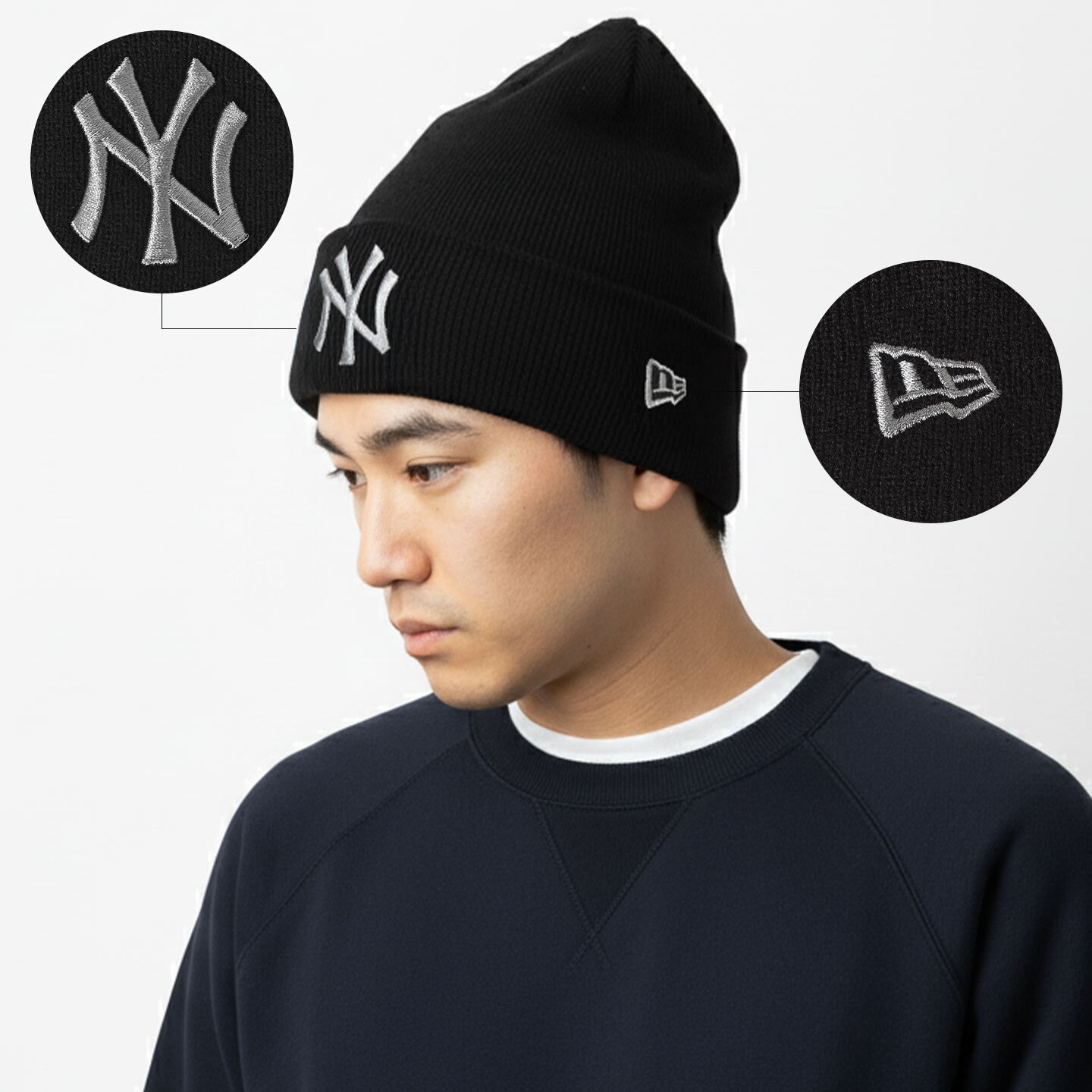 ニット帽 ニューエラ NEWERA ベーシック カフニット メンズ レディース MLB SD LA NY パドレス ドジャース ヤンキース 帽子 ビーニー ニットキャップ ニットワッチ 黒 ブラック 暖かい 防寒 アウトドア 15119695 15119704 15119705 15119706 15119721 15119724 正規品