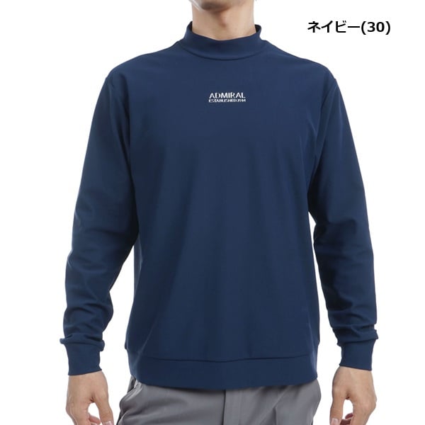 アドミラル ゴルフ メンズ ミニワッフル ロングスリーブ モックネックシャツ ADMA462 秋冬モデル お誕生日祝い お祝い 記念品 お父さん 父の日 彼氏 男性 30代 40代 50代 60代  還暦祝い 敬老の日 人気プレゼント プレゼント