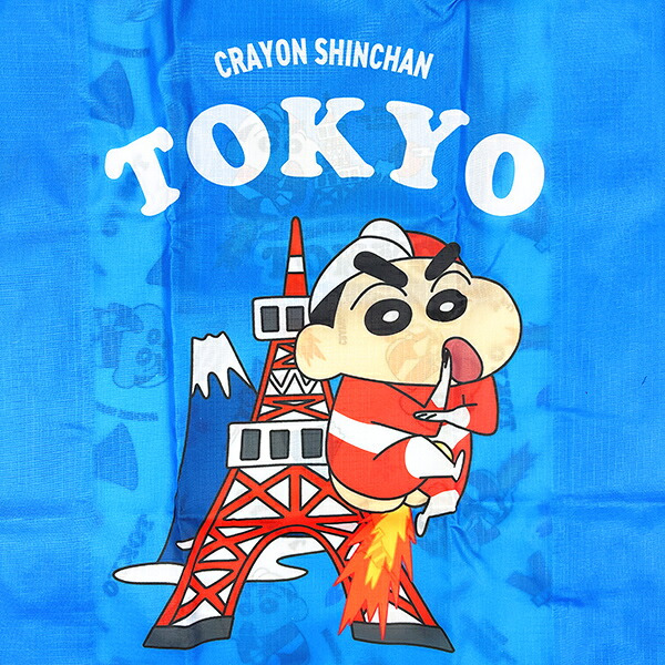 クレヨンしんちゃん 東京タワー エコバッグ (ブルー)