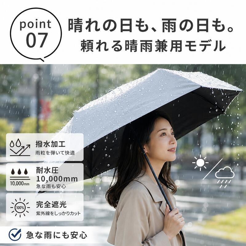 日傘 折りたたみ傘 軽量 55cm 完全遮光100％ UVカット100％ UPF50+ 晴雨兼用 レディース メンズ 遮熱 超軽量133g カーボン骨 タフ二重骨 耐風 コンパクト 折り畳み傘 紫外線対策 男女兼用 estaa 通勤 通学 プレゼント 傘