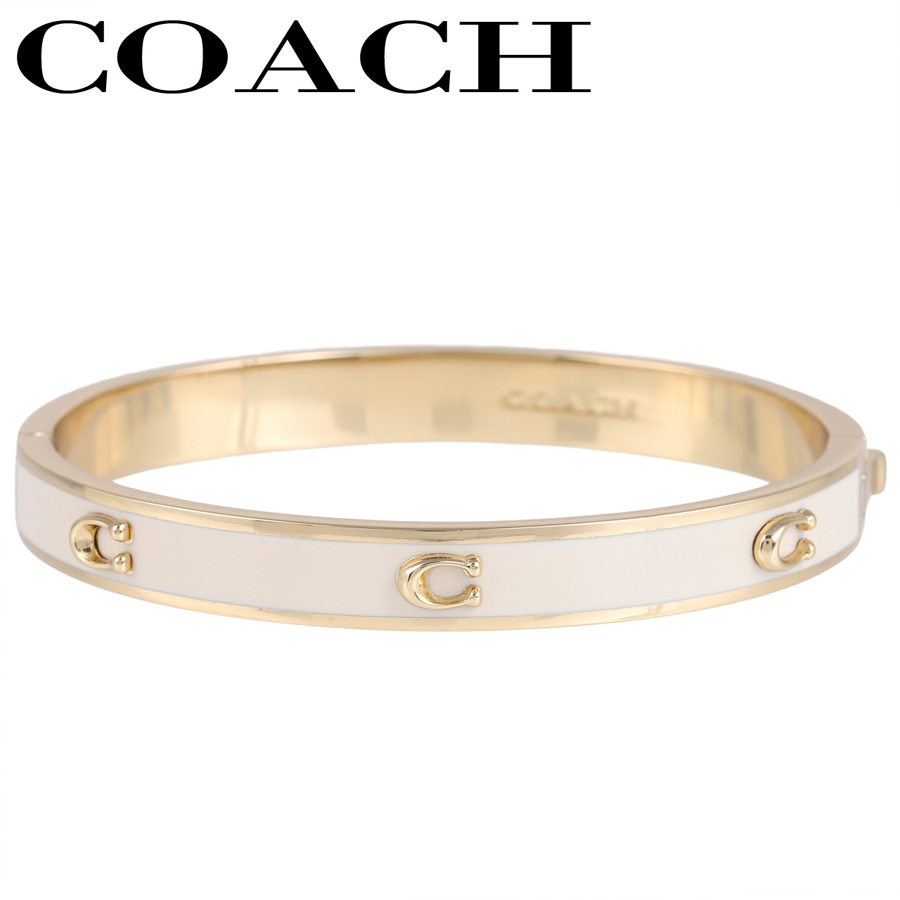コーチ バングル エナメル ブレスレット ゴールド シグネチャー 女性 レディース COACH 選べる2カラー 【422719GLD001 422719GLD100】 ジュエリー アクセサリー 【ラッピング無料 誕生日 お祝い プレゼント ギフト 贈り物】